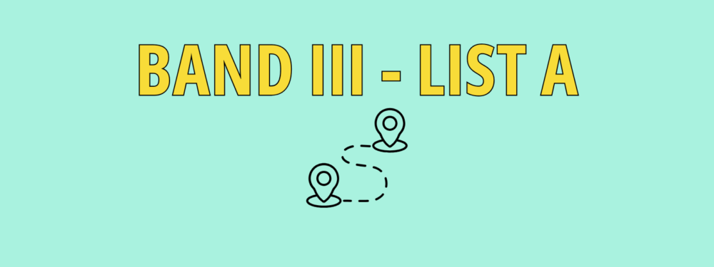 B2 Band III – List A